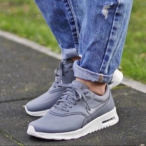 Nike Grey Leather Thea’s